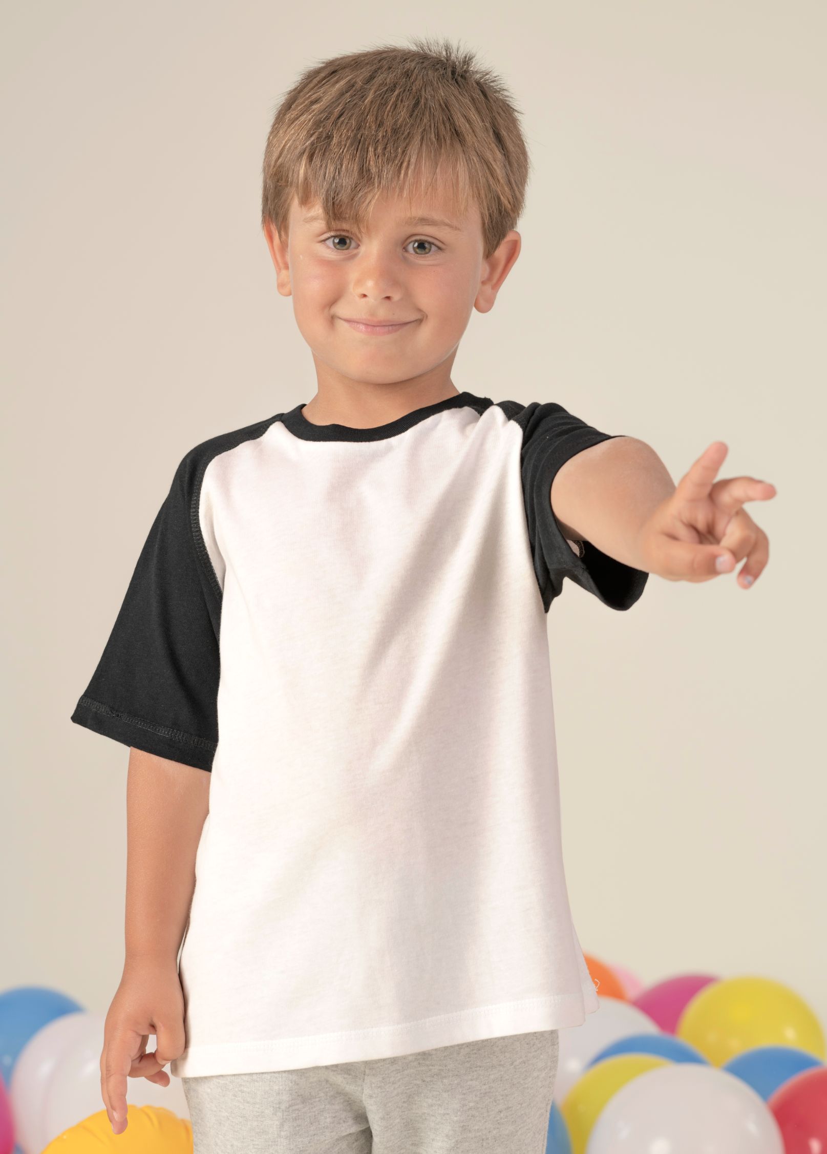 Dětské kontrastní tričko Baseball - Výprodej - zvětšit obrázek